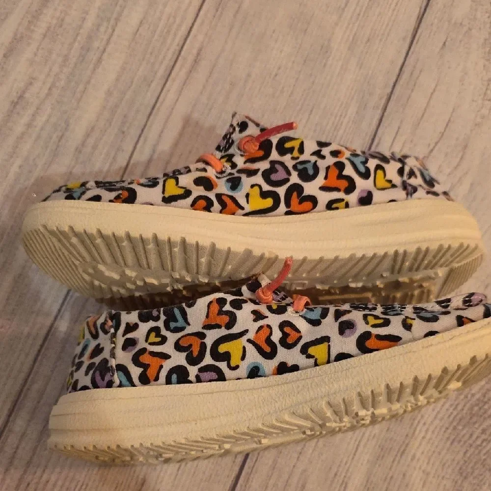 Colorful Heart Pattern Kids Shoes